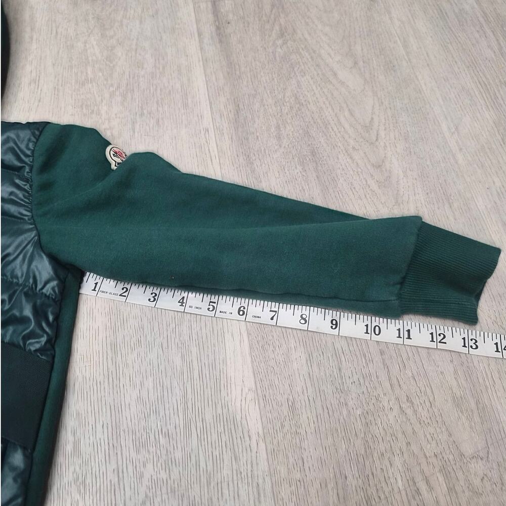 Moncler Forest Green Casual Kids Hooded Jacket With Zipper Closure - Picture 8 of 13